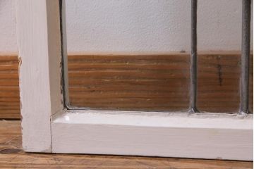 アンティーク建具　イギリスアンティーク　ステンドグラスのペイントフィックス窓・大(明り取り)(R-037513)