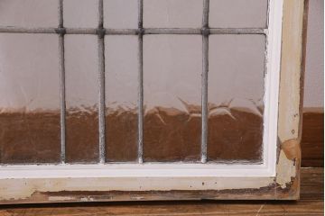 アンティーク建具　イギリスアンティーク　ステンドグラスのペイントフィックス窓・小(明り取り)(R-037514)