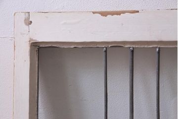 アンティーク建具　イギリスアンティーク　ステンドグラスのペイントフィックス窓・中(明り取り)(R-037516)