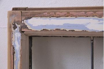 アンティーク建具　イギリスアンティーク　ステンドグラスのペイントフィックス窓・中(明り取り)(R-037516)