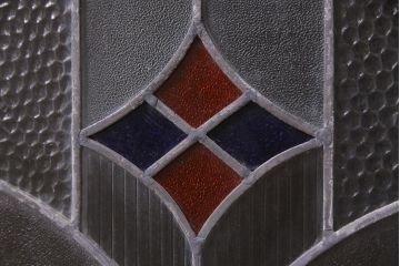 アンティーク建具　イギリスアンティーク　ステンドグラスのペイントフィックス窓(小窓、明り取り)(R-037517)