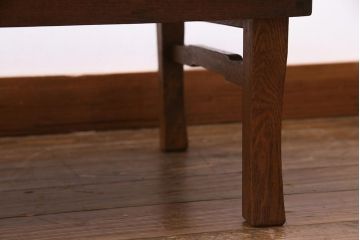 アンティーク家具　和製アンティーク　栓材　味わい深いレトロなちゃぶ台(ローテーブル、花台、飾り台)(R-037519)