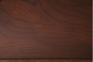 アンティーク家具　和製アンティーク　総ケヤキ材　一枚板　大胆な杢目が美しいレトロな角ちゃぶ台(ローテーブル)(R-037521)