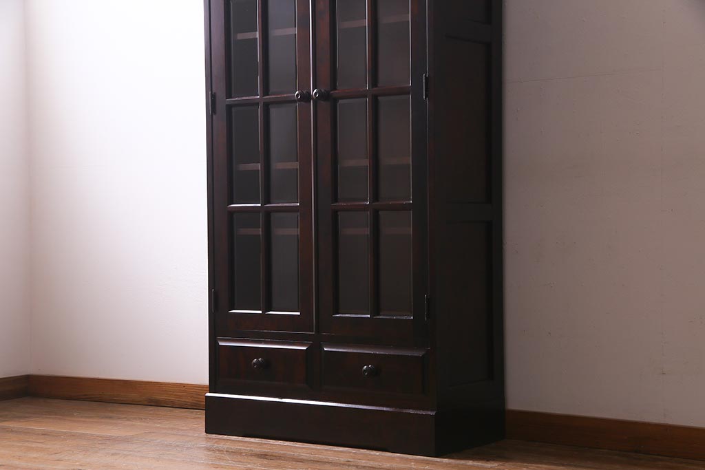 中古美品　北海道民芸家具　HM114K　洗練された印象の使い勝手がいい本箱(ブックケース、キャビネット、飾り棚)(定価約25万7千円)(R-037523)