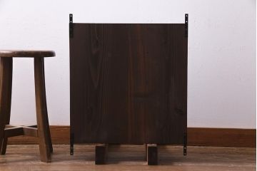 ラフジュ工房オリジナル　古材リメイク家具　3×3マス　収納とディスプレイが楽しめる壁掛けマス目棚(壁掛け収納棚、ウォールラック)(R-037524)