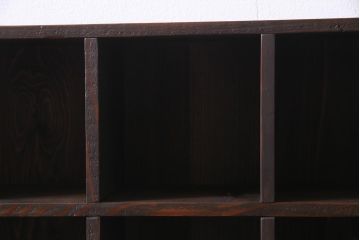 ラフジュ工房オリジナル　古材リメイク家具　3×3マス　収納とディスプレイが楽しめる壁掛けマス目棚(壁掛け収納棚、ウォールラック)(R-037525)