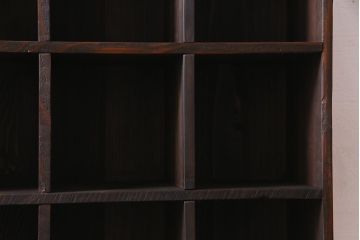 ラフジュ工房オリジナル　古材リメイク家具　3×3マス　収納とディスプレイが楽しめる壁掛けマス目棚(壁掛け収納棚、ウォールラック)(R-037525)