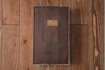 ビンテージ雑貨　堀田時計店　N.H.T　CROWNFAN　21DAY　ゼンマイ式　淡いペイントがおしゃれな振り子掛時計(柱時計、壁掛け時計)(R-037533)