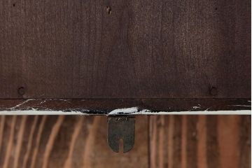ビンテージ雑貨　堀田時計店　N.H.T　CROWNFAN　21DAY　ゼンマイ式　淡いペイントがおしゃれな振り子掛時計(柱時計、壁掛け時計)(R-037533)