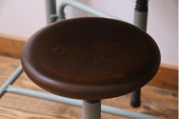 ラフジュ工房オリジナル ペイント　格納スツール付き8人掛けテーブル(ダイニングテーブル、作業台)(R-037538)