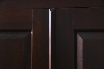 中古　松本民芸家具　ワードローブをリメイク!シックな雰囲気が魅力の収納棚(キャビネット、下駄箱)(R-037540)