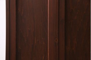 ラフジュ工房オリジナル　ヒノキ無垢材・ヒバ材　モールガラスがレトロな雰囲気を放つ2人用ロッカー(収納棚、戸棚)(R-037542)