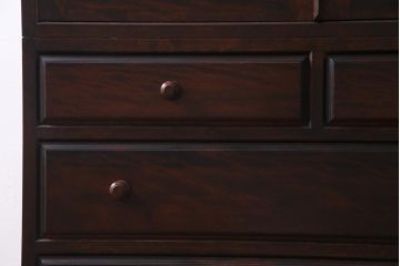 中古　松本民芸家具　A型和タンス　衣装盆付き!　落ち着いた品のある和タンス(チェスト、着物箪笥)(定価約68万円)(R-037543)