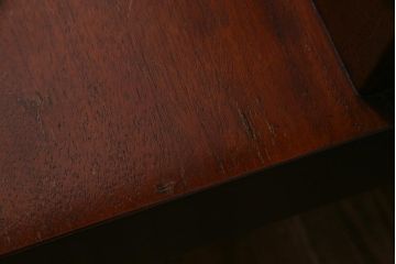 中古　激レア!　特注品　九州民芸家具　スピンドルベンチ(アーム付きベンチ、3人掛け、三人掛け)(定価約75万円)(R-037544)