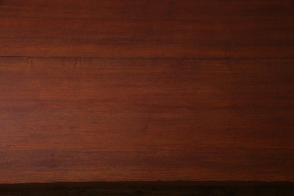 レトロ家具　エンジュ(槐)材　漆塗り　折り畳み式の珍しい座卓・大(ローテーブル)(R-037546)