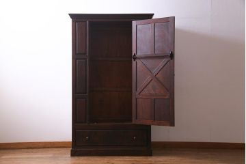 中古　松本民芸家具　A型洋服タンス　洗練された雰囲気の上質なワードローブ(洋服タンス、チェスト)(定価約59万円)(R-037548)