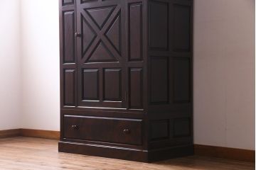 中古　松本民芸家具　A型洋服タンス　洗練された雰囲気の上質なワードローブ(洋服タンス、チェスト)(定価約59万円)(R-037548)
