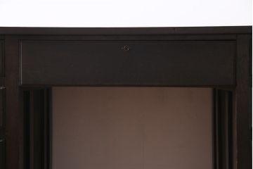 アンティーク家具　和製アンティーク　ナラ材　薄型リメイク　渋い色合いの両袖デスク(両袖机、在宅ワーク、在宅用ワークデスク)(R-037549)