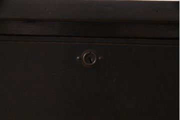 アンティーク家具　和製アンティーク　ナラ材　薄型リメイク　渋い色合いの両袖デスク(両袖机、在宅ワーク、在宅用ワークデスク)(R-037549)