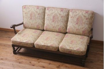 中古　イギリス　英国　ERCOL(アーコール)　York Minster　3人掛けソファ(トリプルソファ、三人掛け)(R-037554)