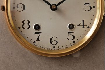 アンティーク雑貨　SEIKOSHA(精工舎、セイコー)　手巻き式　高級感のあるデザインの置き時計・箱付き(振り子時計)(R-037557)
