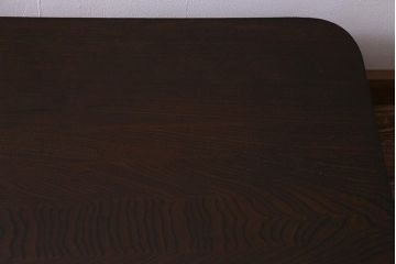 レトロ家具　栓材　折りたたみ　懐かしさ漂う昭和レトロな角ちゃぶ台(ローテーブル)(R-037560)
