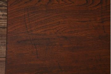 レトロ家具　折りたたみ　味のある昭和レトロな角ちゃぶ台(ローテーブル)(R-037561)
