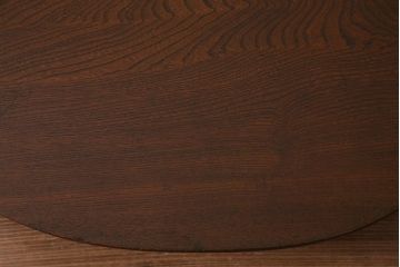 レトロ家具　栓材　折りたたみ　懐かしさ漂う昭和レトロなオーバル型ちゃぶ台(ローテーブル)(R-037562)