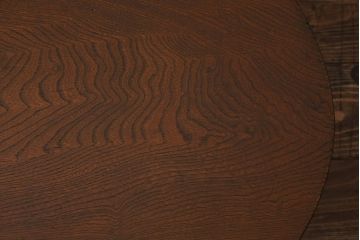 レトロ家具　栓材　折りたたみ　懐かしさ漂う昭和レトロなオーバル型ちゃぶ台(ローテーブル)(R-037562)