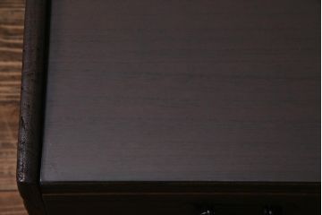 アンティーク家具　和製アンティーク　ガラス天板付き　総桐材　味のあるレトロな文机(ローテーブル)(R-037564)