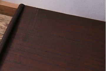 アンティーク家具　和製アンティーク　ガラス天板付き　総桐材　味のあるレトロな文机(ローテーブル)(R-037564)