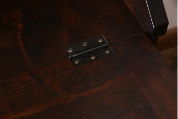 中古　松本民芸家具　廃盤品　ビンテージ　モールガラスがレトロなビューロー(ビューローブックケース)(R-037566)