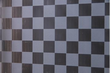 アンティーク建具　ペイント　色ガラス・当店オリジナルガラス　爽やかなカラーのガラス戸1枚(引き戸)(R-037569)