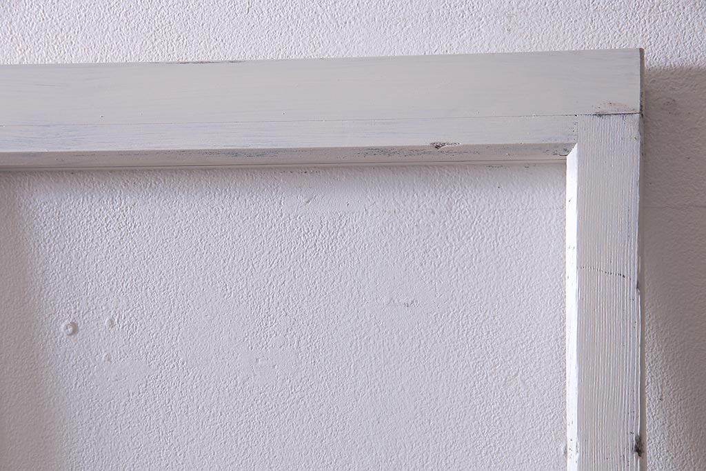 アンティーク建具　ペイント　色ガラス・当店オリジナルガラス　爽やかなカラーのガラス戸1枚(引き戸)(R-037569)