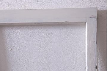 アンティーク建具　ペイント　色ガラス・当店オリジナルガラス　爽やかなカラーのガラス戸1枚(引き戸)(R-037569)