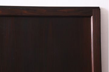 アンティーク建具　明治期　結霜ガラス・色ガラス　ステンドグラス入り　大正浪漫な雰囲気漂う板戸1枚(建具、引き戸)(R-037575)