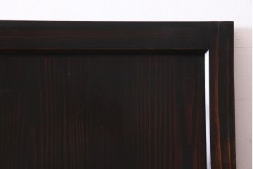 アンティーク建具　明治期　結霜ガラス・色ガラス　ステンドグラス入り　大正浪漫な雰囲気漂う板戸1枚(建具、引き戸)(R-037575)