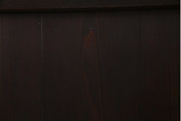 アンティーク建具　明治大正期　チェッカーガラス・モールガラス・色ガラス　ステンドグラスがお洒落な板戸1枚(建具、ガラス帯戸、引き戸)(R-037576)
