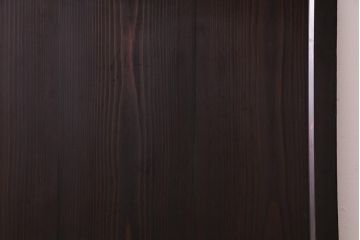 アンティーク建具　明治大正期　チェッカーガラス・モールガラス・色ガラス　ステンドグラスがお洒落な板戸1枚(建具、ガラス帯戸、引き戸)(R-037577)