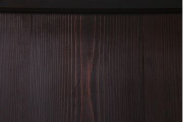 アンティーク建具　明治大正期　チェッカーガラス・モールガラス・色ガラス　ステンドグラスがお洒落な板戸1枚(建具、ガラス帯戸、引き戸)(R-037577)