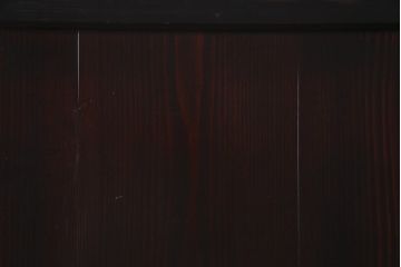 アンティーク建具　明治大正期　チェッカーガラス・モールガラス・色ガラス　ステンドグラスがお洒落な板戸1枚(建具、ガラス帯戸、引き戸)(R-037577)