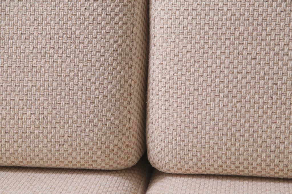 中古　北海道民芸家具　シックで上品な佇まいのトリプルソファ(3人掛けソファ、アームソファ)(R-037578)