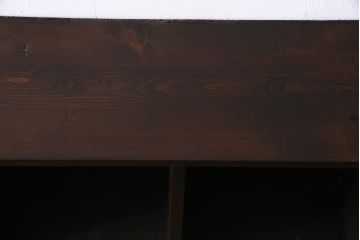 ラフジュ工房オリジナル　古材リメイク家具　2×4マス　収納とディスプレイが楽しめる壁掛けマス目棚(壁掛け収納棚、ウォールラック)(R-037579)