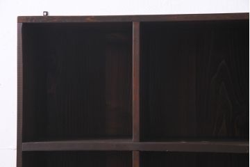 ラフジュ工房オリジナル　古材リメイク家具　2×4マス　収納とディスプレイが楽しめる壁掛けマス目棚(壁掛け収納棚、ウォールラック)(R-037579)