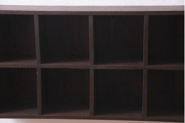 ラフジュ工房オリジナル　古材リメイク家具　2×4マス　収納とディスプレイが楽しめる壁掛けマス目棚(壁掛け収納棚、ウォールラック)(R-037581)