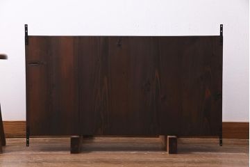 ラフジュ工房オリジナル　古材リメイク家具　2×4マス　収納とディスプレイが楽しめる壁掛けマス目棚(壁掛け収納棚、ウォールラック)(R-037581)