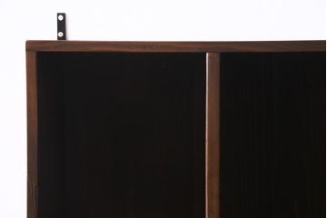 ラフジュ工房オリジナル　古材リメイク家具　ディスプレイが映えるレトロな壁掛け収納棚(ウォールシェルフ、ウォールラック、飾り棚)(R-037582)