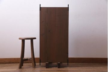 ラフジュ工房オリジナル　古材リメイク家具　ディスプレイが映えるレトロな壁掛け収納棚(ウォールシェルフ、ウォールラック、飾り棚)(R-037582)
