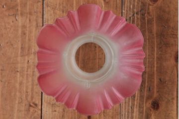 ビンテージ照明　フリルシェードがおしゃれなフランスヴィンテージのペンダントライト(天井照明)(R-037583)