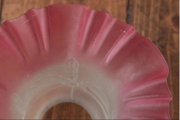 ビンテージ照明　フリルシェードがおしゃれなフランスヴィンテージのペンダントライト(天井照明)(R-037583)